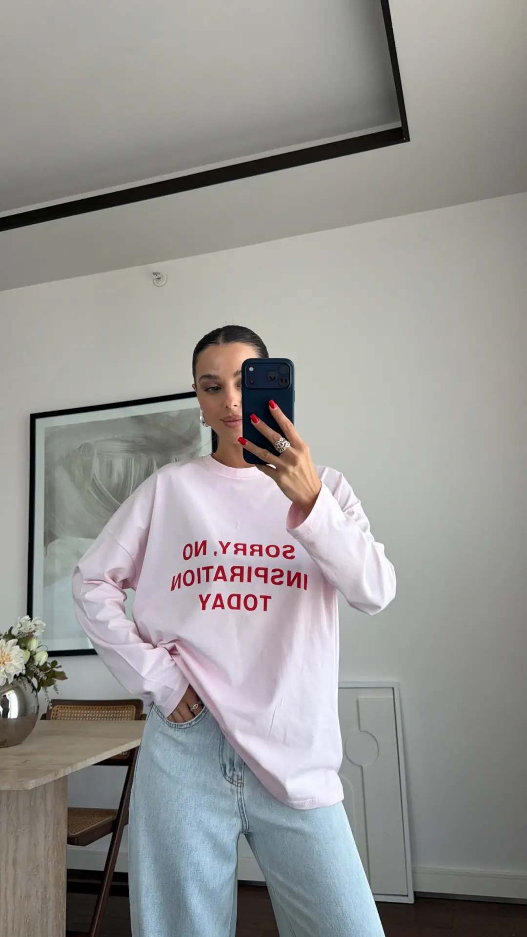 Baskılı Basic Sweatshirt