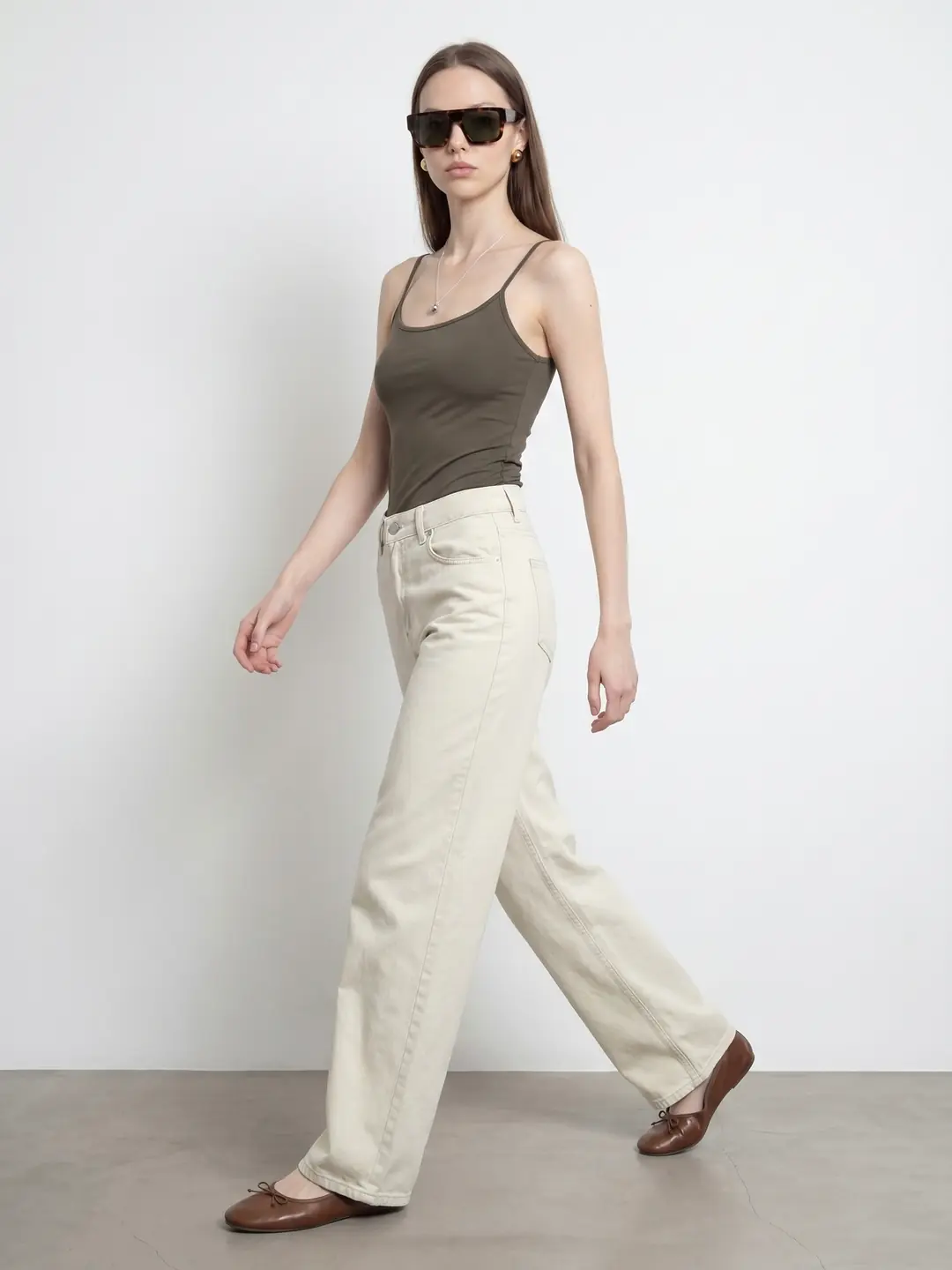 Tencel Karışımlı Wideleg Pantolon