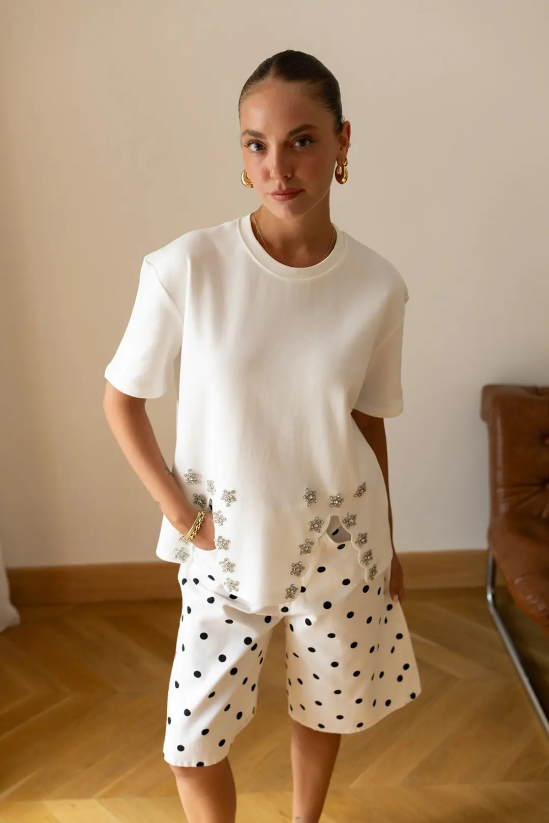 Taşlı T-Shirt