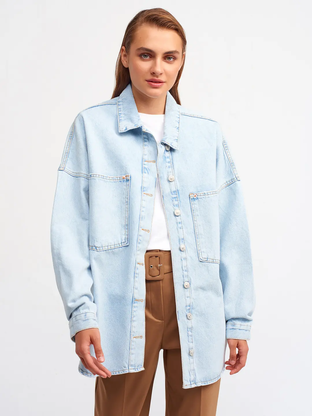 Oversize Cepli Gömlek