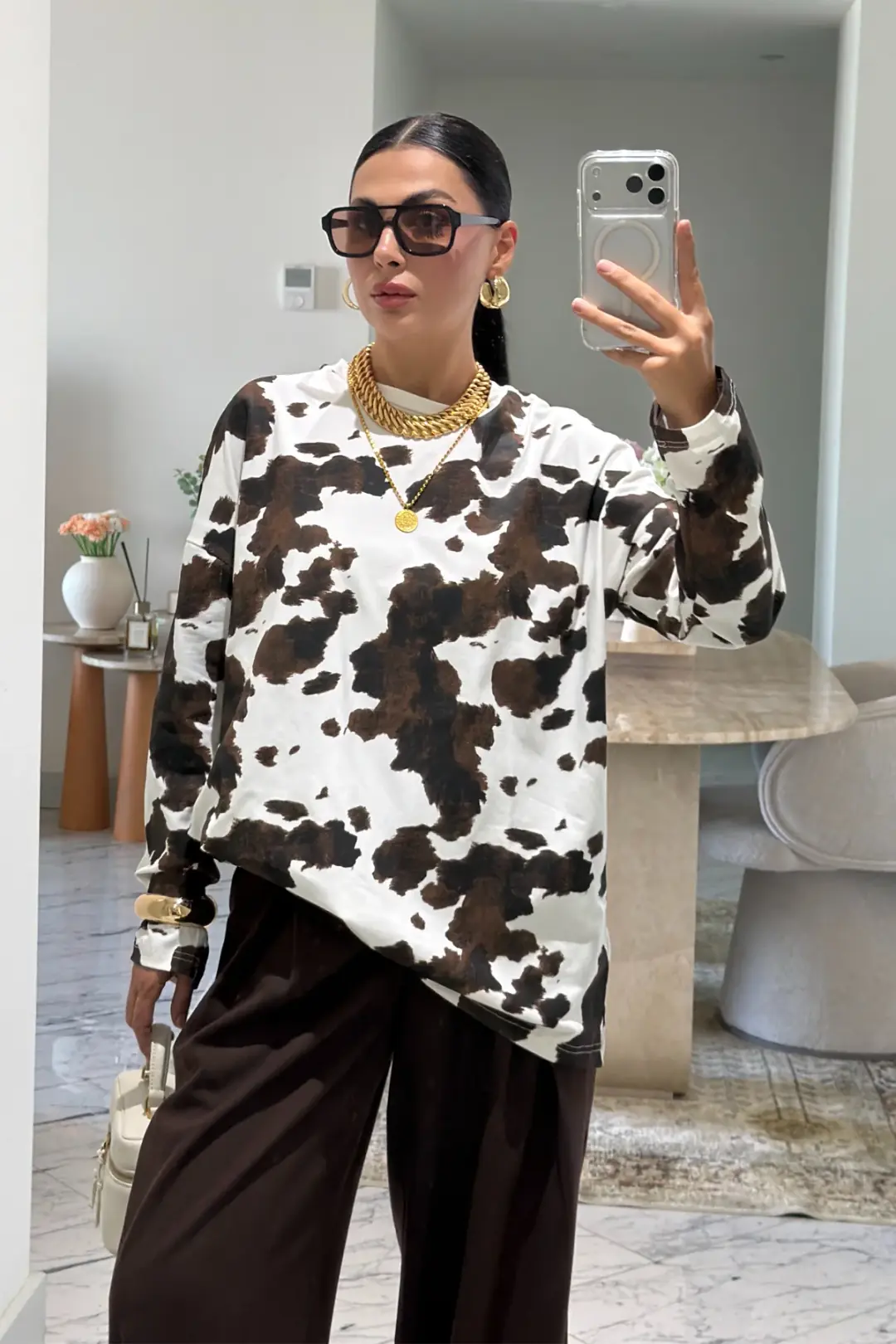 Baskılı Basic Sweatshirt